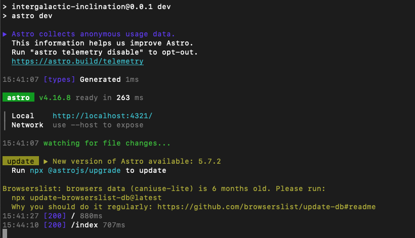Astro Quick Start Guide | dotCMS Dev Site